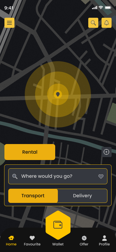 Guzo ride home screen